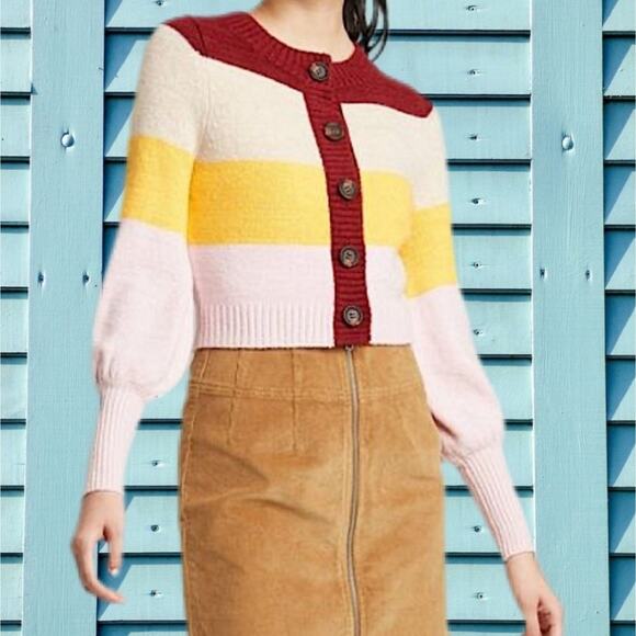 New Wild Fable cropped balloon cardigan sweater S - Picture 1 of 11